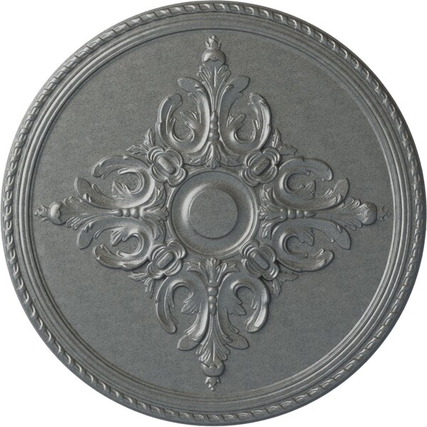 Ekena Millwork Milton Ceiling Medallion (Fits Canopies up to 7 7/8"), Hand-Painted Platinum, 40 5/8"OD x 1 3/4"P CM40MIPLS - main